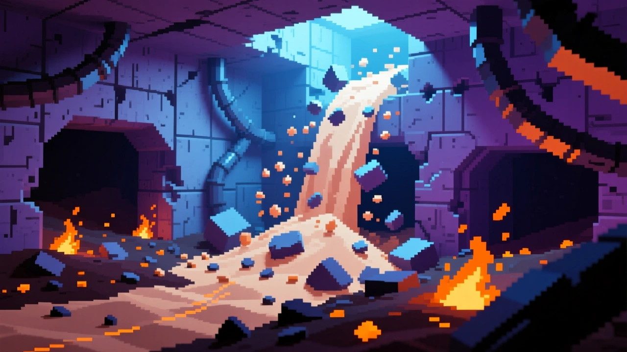 Falling sand physics destruction